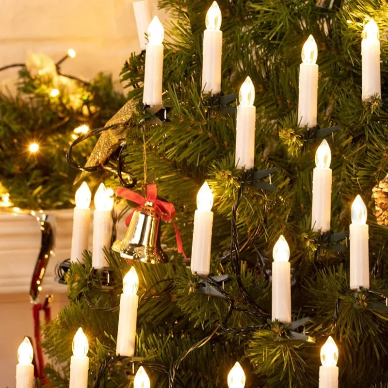 Home Decor Lighting Tree - Guirnalda de luces navideñas cónicas sin
