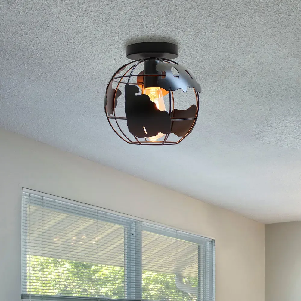 Luz de techo de hierro Vintage - Decor Lighting Returns reseña y precio