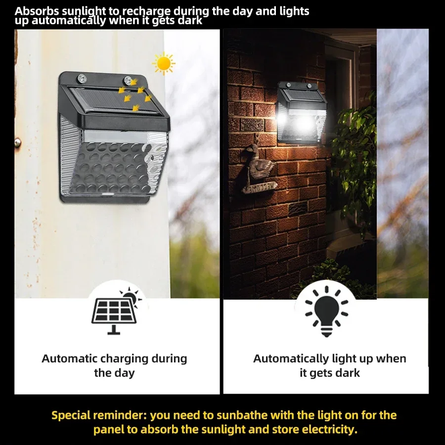 Luz Solar LED con Sensor de Mo - Lighting Decor Outdoor reseña y precio