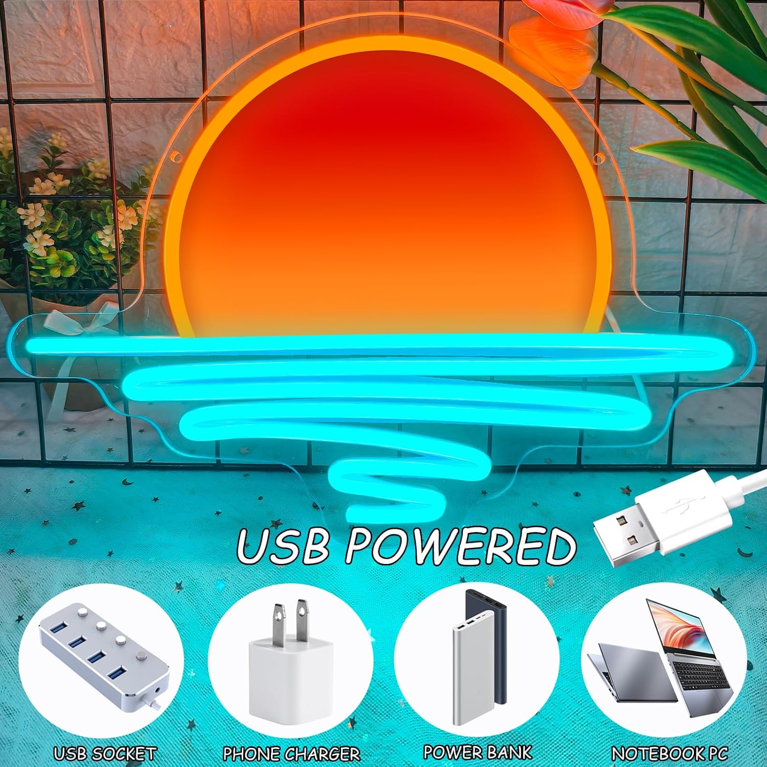 Letrero Luminoso LED de Neón c - Lighting Decor Sunrise reseña y precio