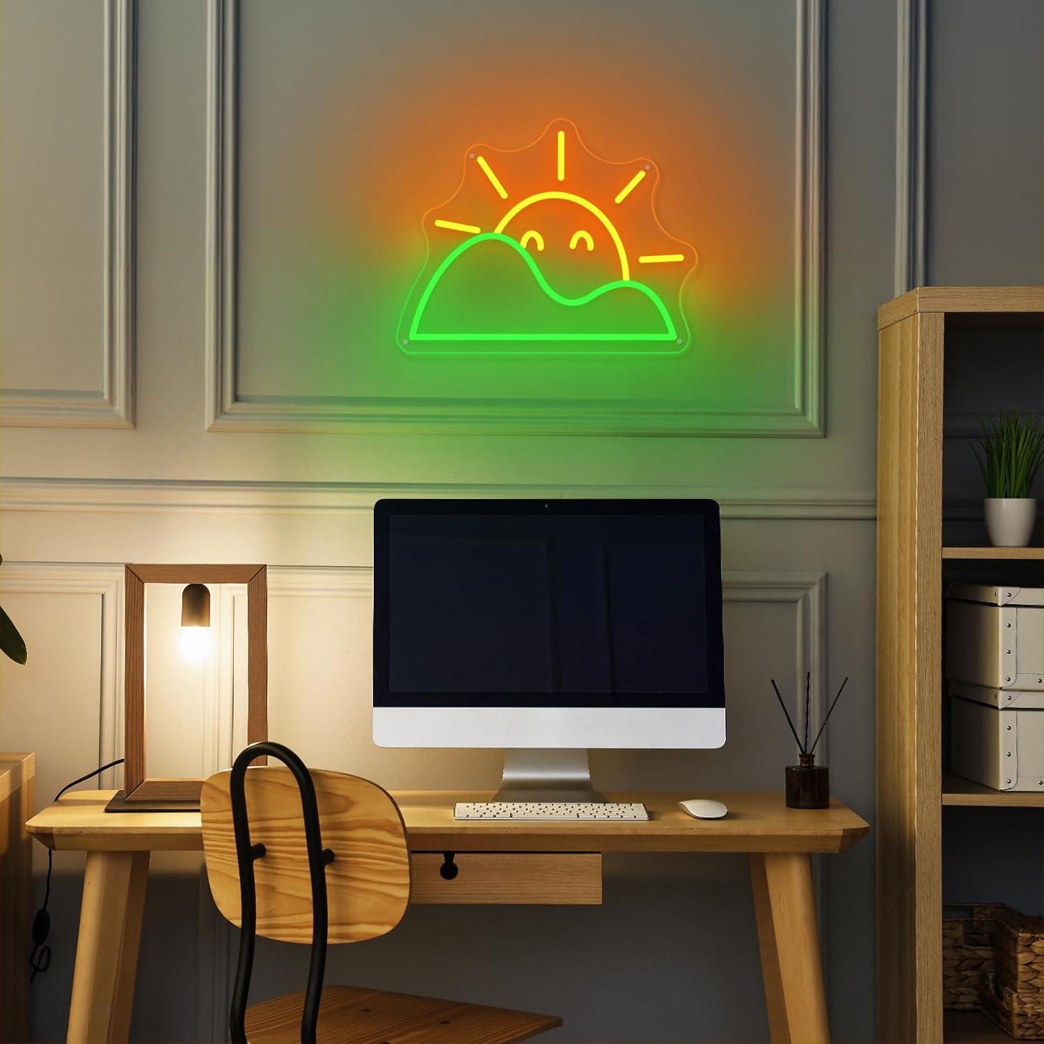 Letrero de Neón Sunrise con Lu - Lighting Decor Sunrise reseña y precio