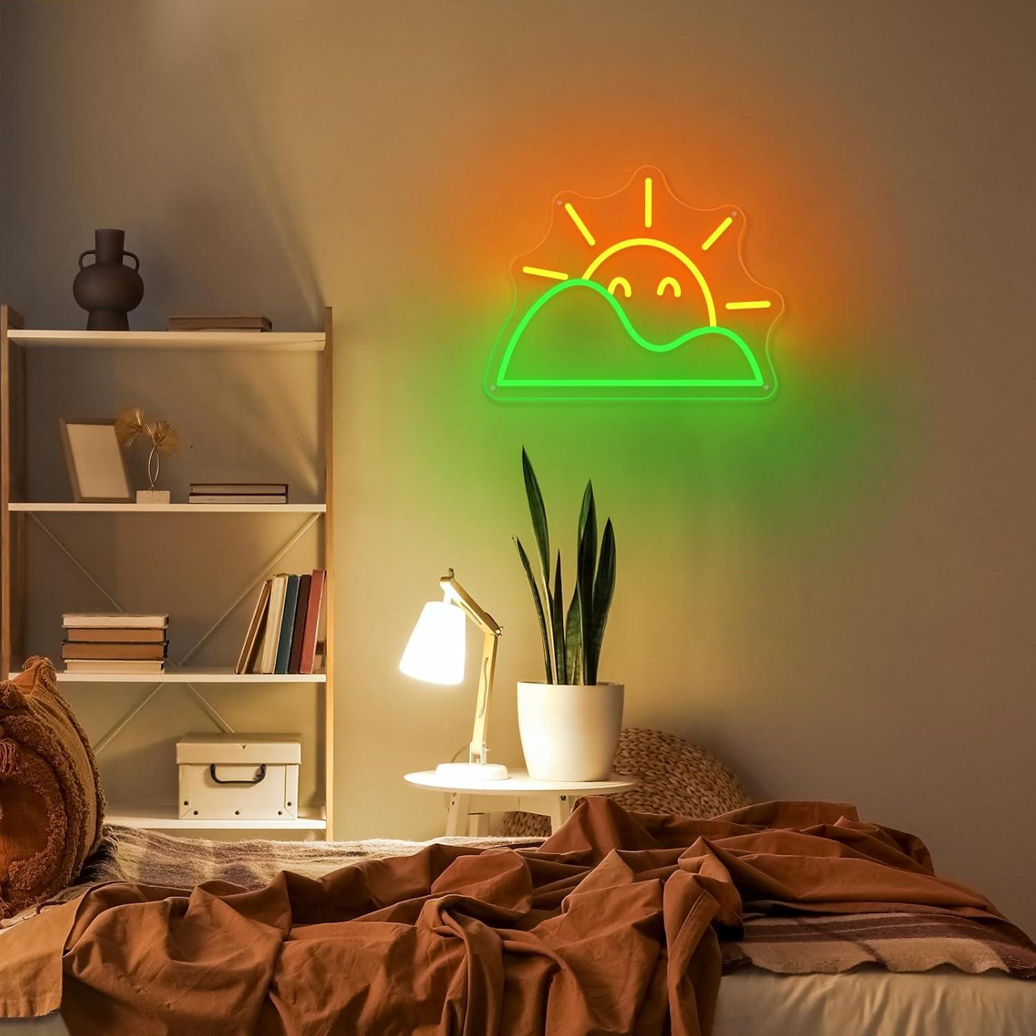 Letrero de Neón Sunrise con Lu - Lighting Decor Sunrise reseña y precio